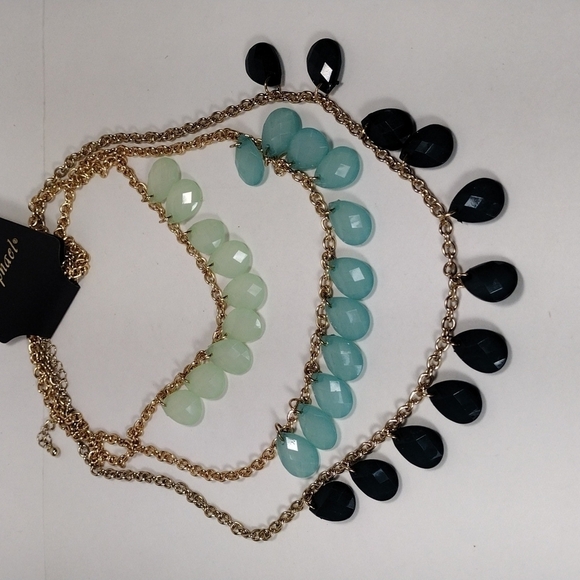 Gold-Tone Multi-Layer Ombre Teardrop Beaded Statement Necklace – Women’s Jewelry - Picture 6 of 8